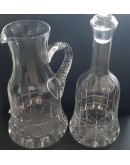 Bottiglia e caraffa in cristallo
